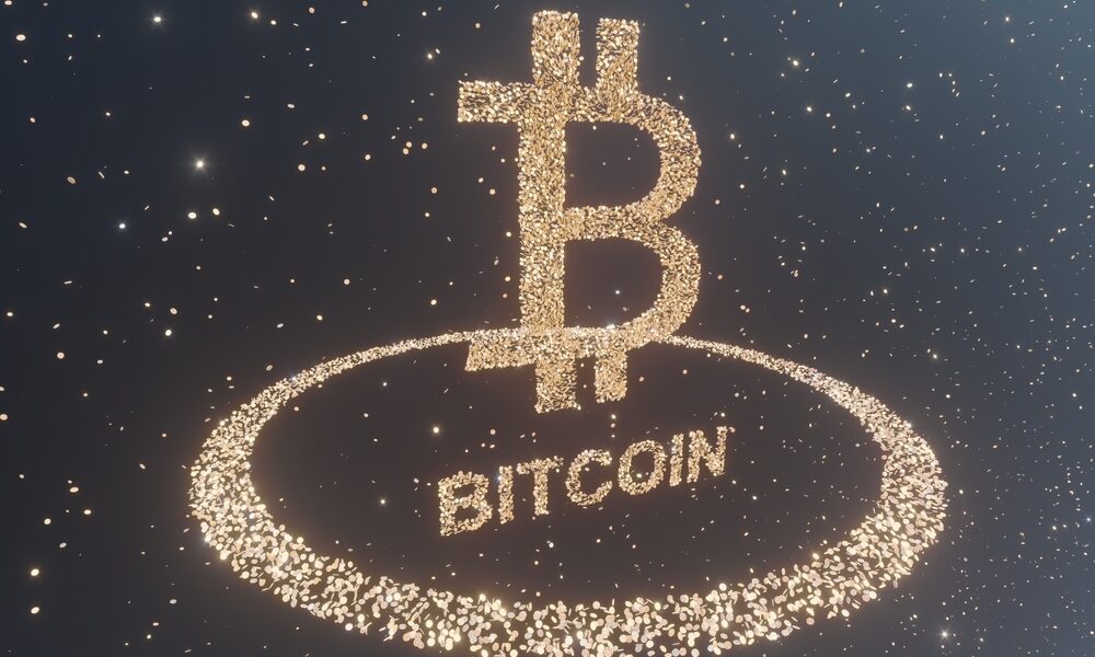 bitcoin surrounded by golden coins