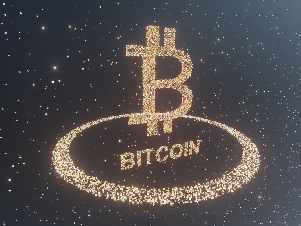 bitcoin surrounded by golden coins