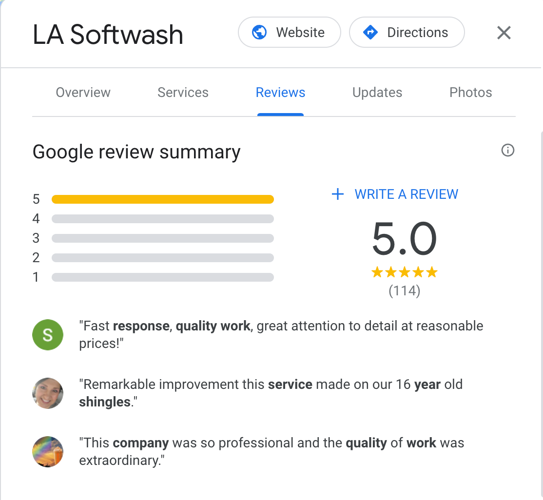 LA Softwash's reviews