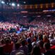 Crowd of supporters at a Trump rally in NYC.