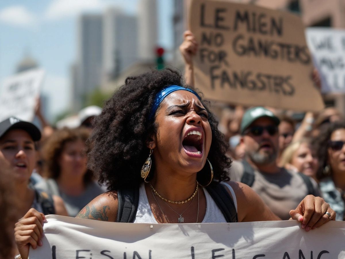 Protesters expressing outrage in El Paso over migrant release.