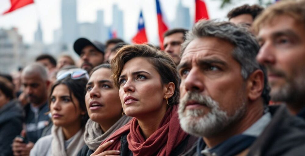 Group of Chileans united in support of immigration policies.