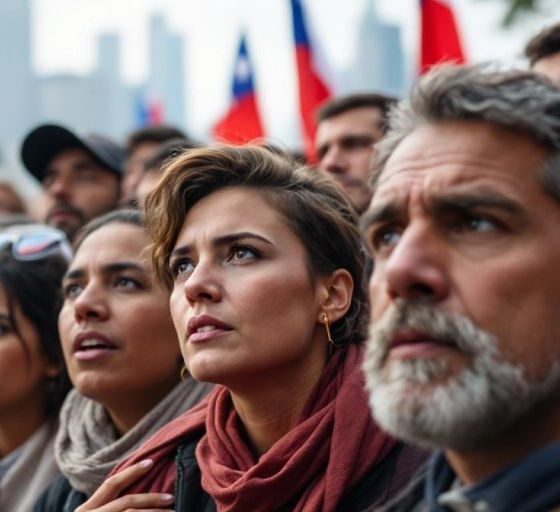 Group of Chileans united in support of immigration policies.