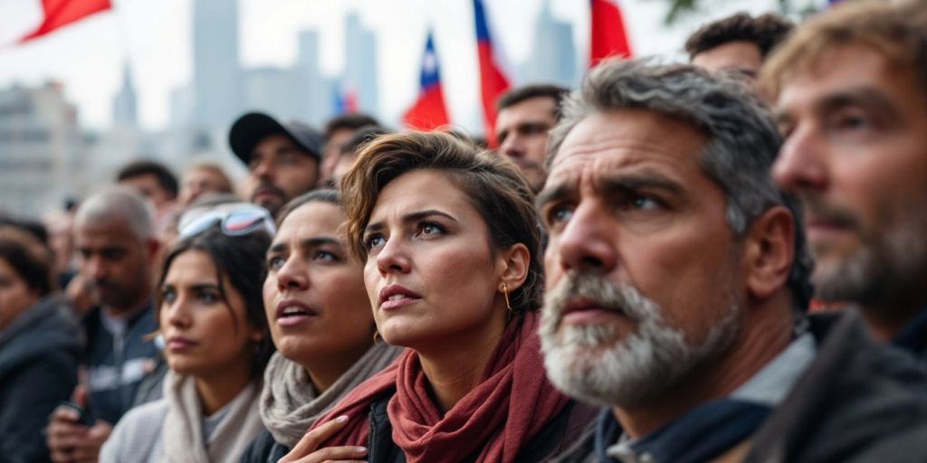 Group of Chileans united in support of immigration policies.