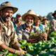 Diverse immigrant workers in a Georgia agricultural field.