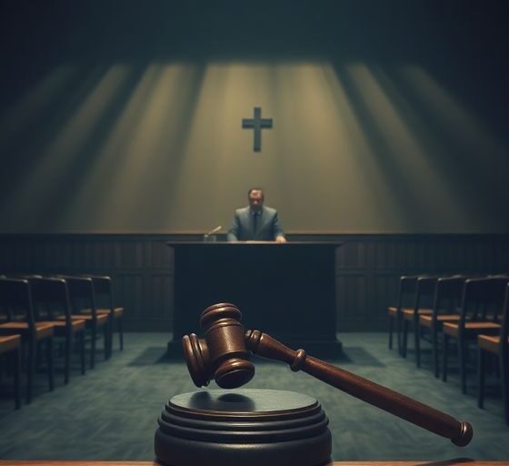 Courtroom scene reflecting tension over habeas corpus elimination.