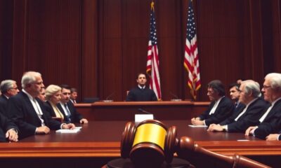 Supreme Court justices deliberating on birthright citizenship issue.