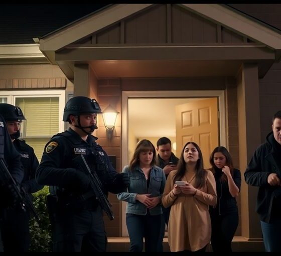Police raid at a wrong house causing family distress.