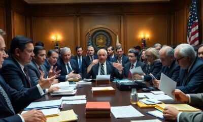 Urgent meeting of officials to prevent government shutdown.
