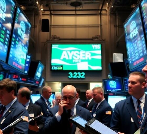 Traders on the stock floor during an economic announcement.