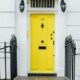 closed yellow door