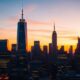 City skyline at sunset reflecting strength and resilience.