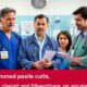 Healthcare professionals discussing public health concerns in hospital.