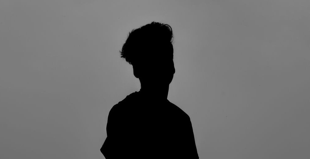 a silhouette of a person