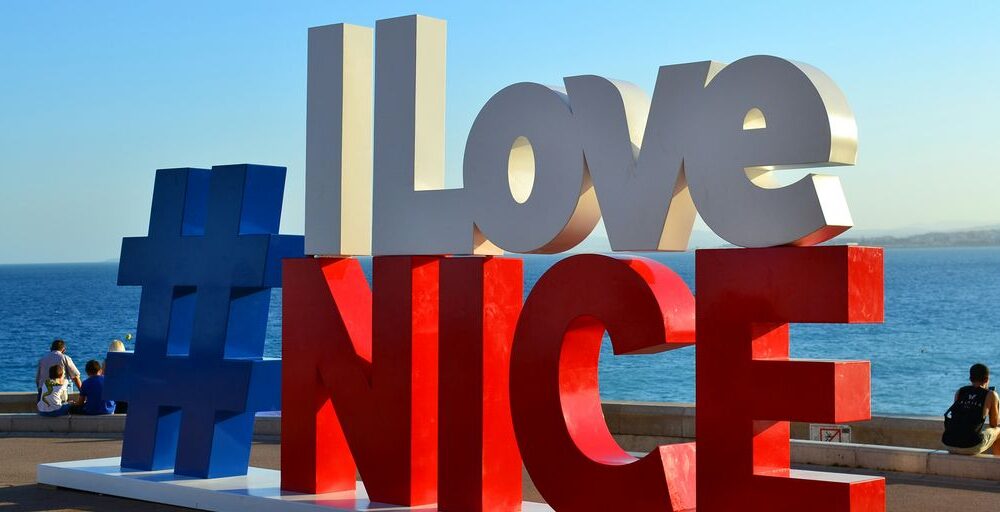 a large sign with letters on it