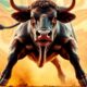 Bull market with inflation background.