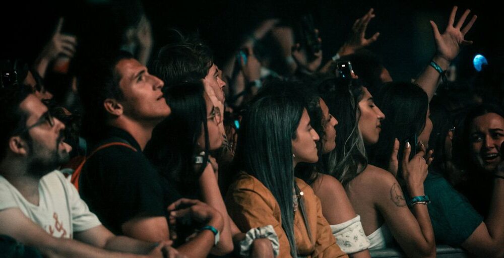 a crowd of people at a concert