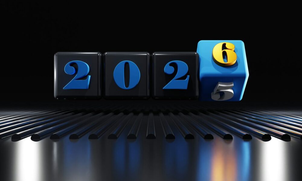 The year 2026 is displayed on blocks