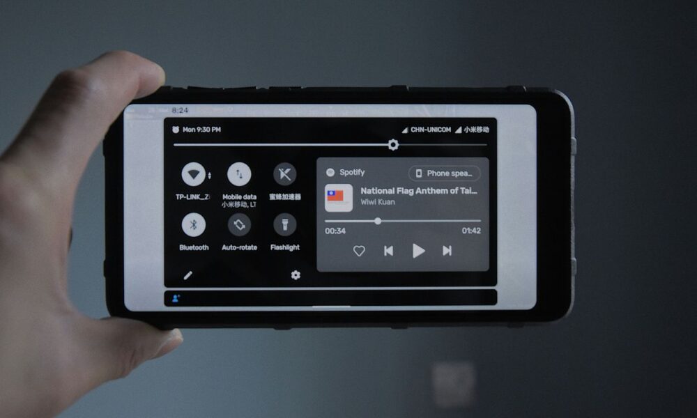 black and white digital device