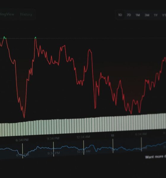 a screen shot of a stock chart on a computer